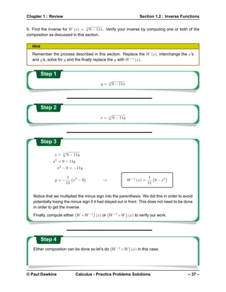Calculus Solutions | PDF