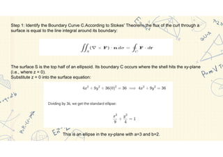 Shell Stokes calculus stockes theorom.pdf from multivariable calculus | PDF