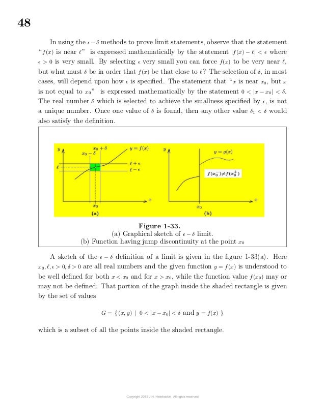 48In using the − δ methods to prove limit statements, observe that the statement“f(x) is near ” is expressed mathematica...