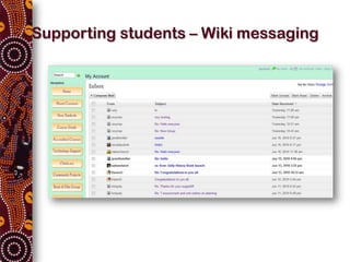 Supporting students – Wiki messaging
 