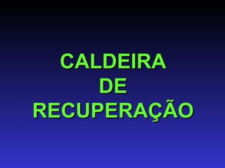 CALDEIRA DE RECUPERAÇÃO 