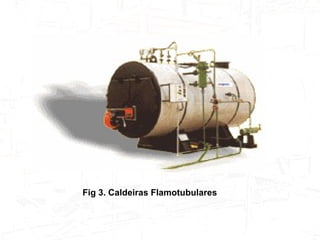 Tipos de Caldeiras e Suas Utilizações Fig 3. Caldeiras Flamotubulares  