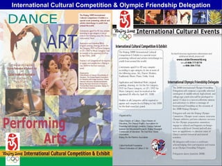    International Cultural Competition & Olympic Friendship Delegation 