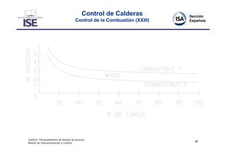 Control de Calderas
                                     Control de la Combustión (XXIII)




Control / Enclavamientos de hornos de proceso
                                                                        80
Master de Instrumentación y Control
 
