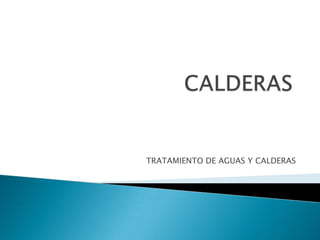 CALDERAS TRATAMIENTO DE AGUAS Y CALDERAS 