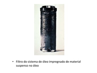 • Filtro do sistema de óleo impregnado de material
suspenso no óleo
 