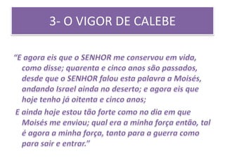 3- O VIGOR DE CALEBE
 