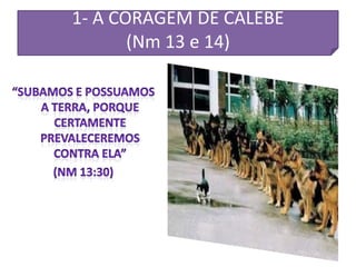 1- A CORAGEM DE CALEBE
       (Nm 13 e 14)
 