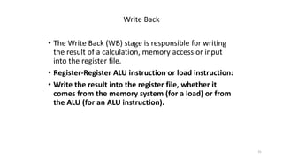 Write Back Cpu Pipelining of Processors Computer Architecture | PPTX