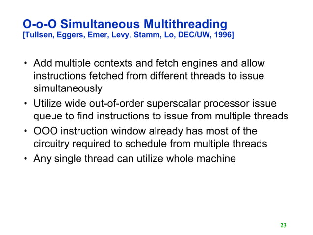 Multithreading computer architecture | PPTX