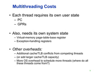 Multithreading computer architecture | PPTX
