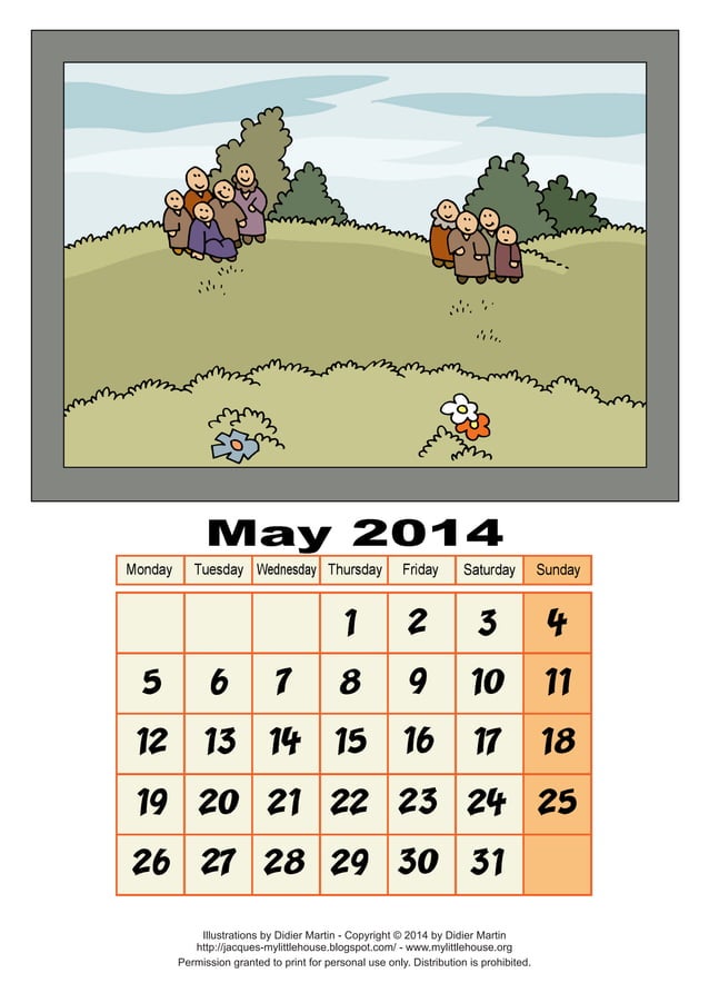 Calendar May 14