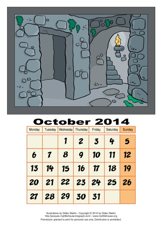 Calendar oct 2014