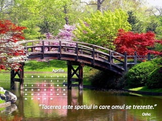 www.minunemica.roAprilie“Tacereaestespatiul in care omul se trezeste.” Osho
