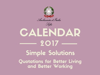 Simple Solutions (Diplo Calendar 2017)