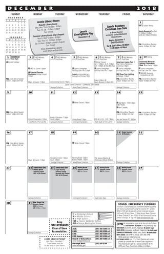 Leonia Community Calendar 18 19