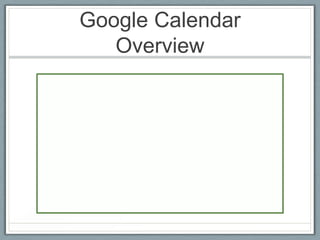 Google Calendar Basics | PPTX