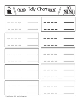 5 10Tally Chart
© Heidi Butkus 2010 www.heidisongs.com