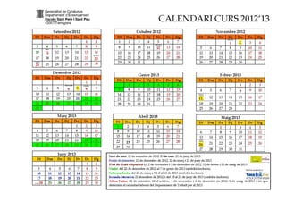 Calendari'12'13