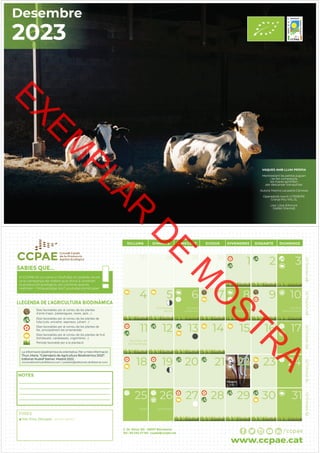 Calendari Ecològic 2023 del CCPAE