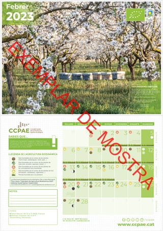 Calendari Ecològic 2023 del CCPAE