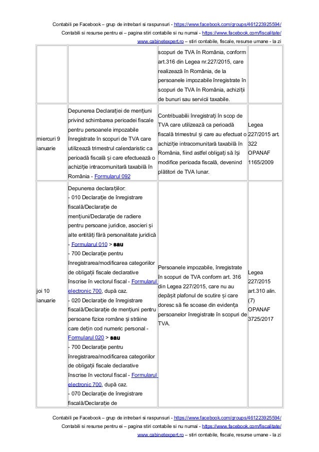Calendar Ianuarie 2019