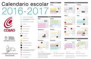 Calendario cobao2016