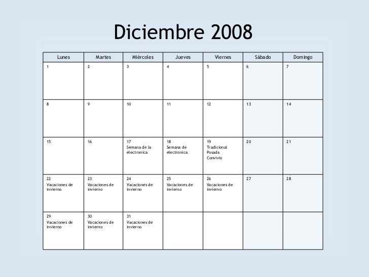 Calendario De Actividades Agosto 2008 Enero 2009 calendario mes enero 2008
