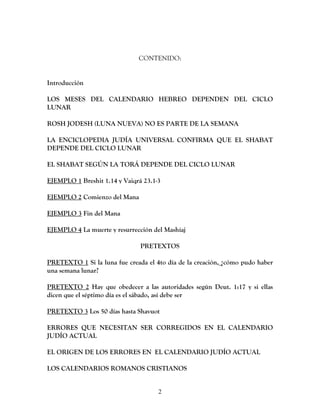 Estudio sobre el calendario lunar hebreo