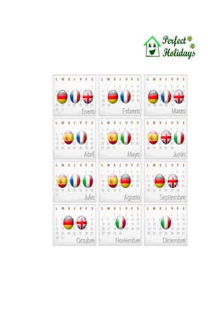 Calendario según Reservas y Nacionalidades. Perfect Holidays - alquiler vacacional)