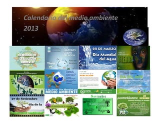 Calendario del medio ambiente
2013
 