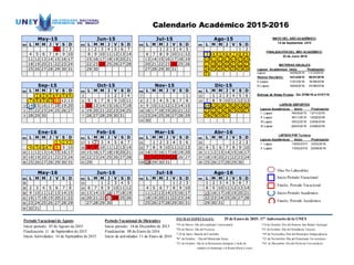 Calendario 2015 - 2016