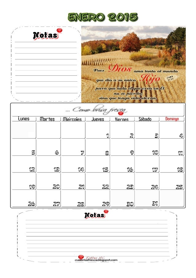 calendario 2015 para descargar o imprimir descargar calendario 2015