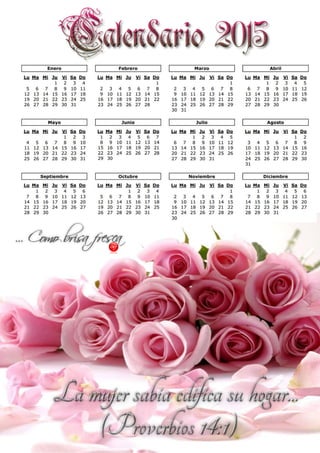 Calendario 2015   modelo 2