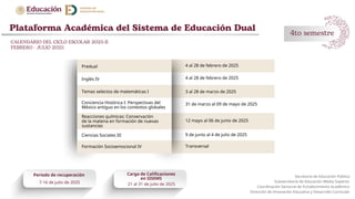 Predual Componentes Calendario 2025 DGETI FEBRERO JULIO 2025 | PDF