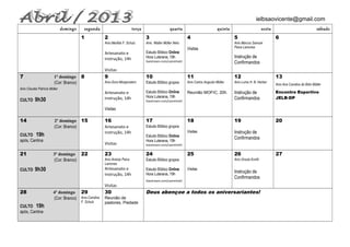 Calendario abr2013
