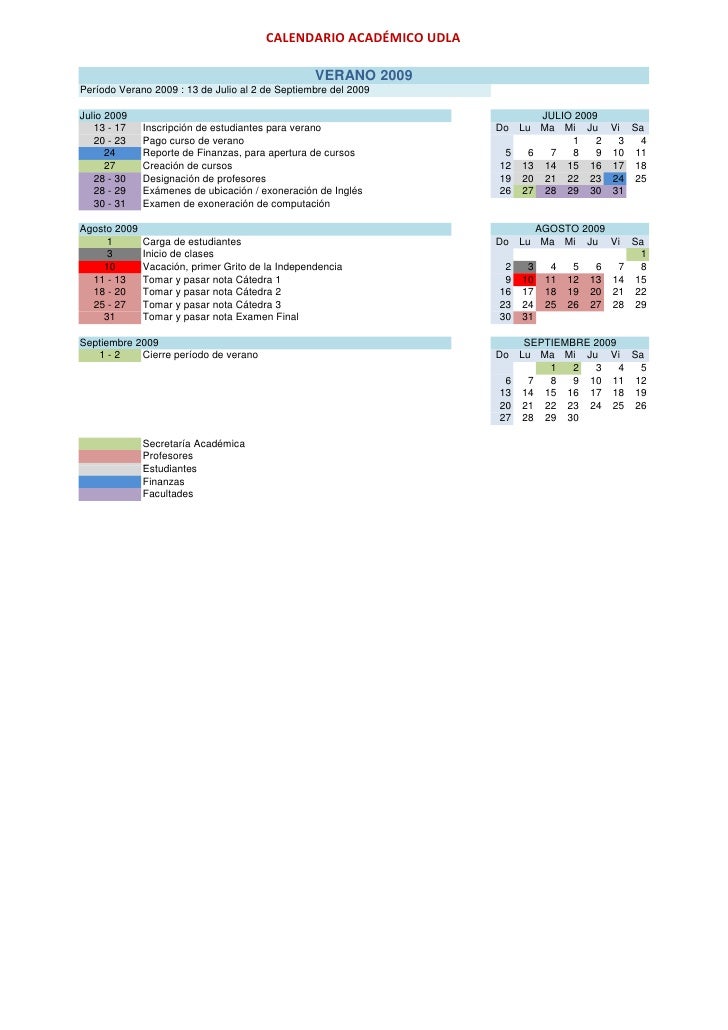 Calendario AcadéMico 2010
