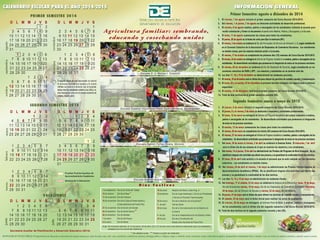 Calendario año escolar 2014-2015