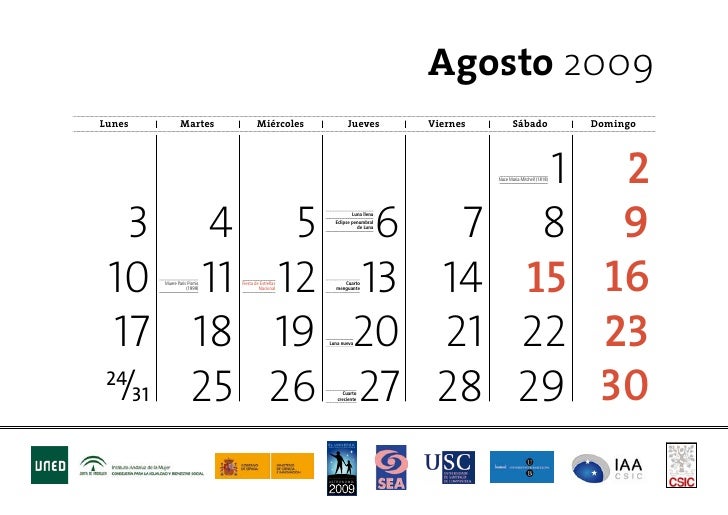 Calendario Astronomas calendario mes de marzo 2009
