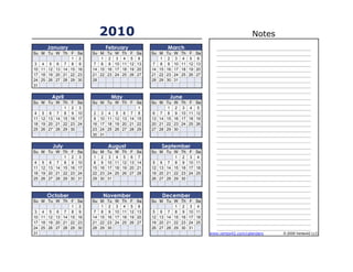 Calendario de actividades 2010 | PPT