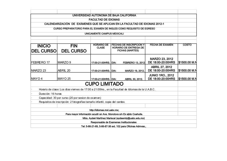 Calendario De Curso Preparatorio 2012 1 Hoja1