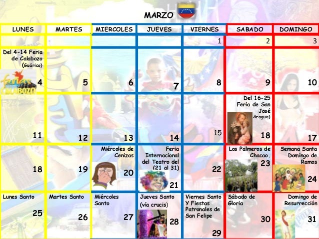 Calendario De Fiestas Tradicionales Venezolanas 1 calendario de fiestas tradicionales de venezuela 2020