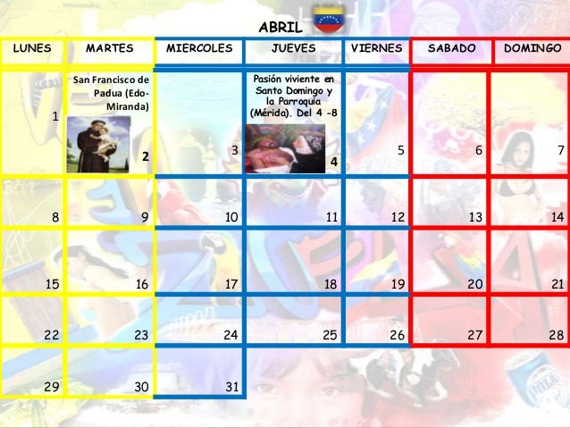 Calendario De Fiestas Tradicionales Venezolanas 1 calendario de fiestas tradicionales de venezuela 2020