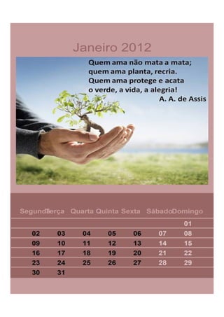 Calendario ecologico 2012