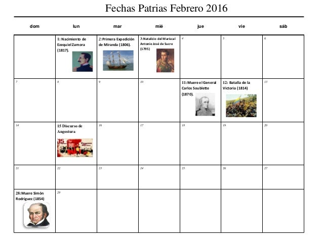 Calendario escolar de fechas patrias para imprimir