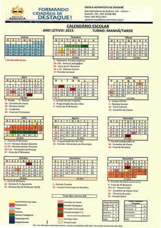 Calendario escolar 