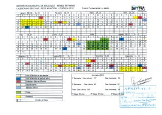 Calendario escolar 2010