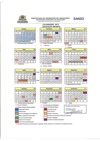 Calendario Escolar 2013