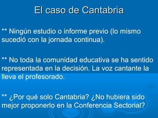 El elevado número de horasEl elevado número de horas
lectivas es una justificaciónlectivas es una justificación
 