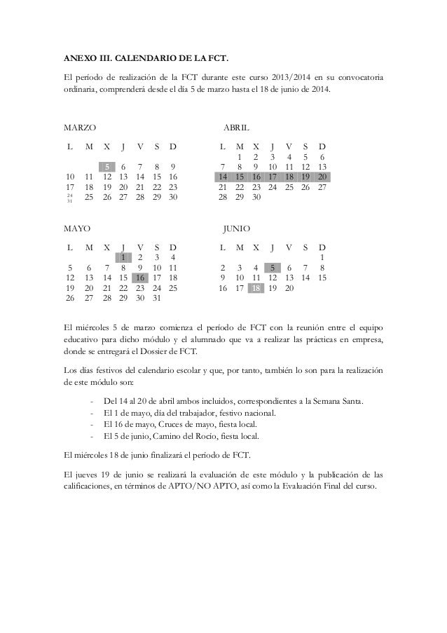 Calendario fct 2014